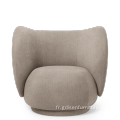 Chaise salon moderne Rico Boucle Fabric chaise en tissu